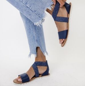 Sorel Womens Ella Blue Sandals
